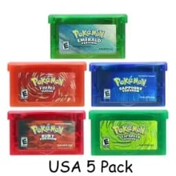 New pokémo Game Card GBA USA/ITA/NOE/FRA/EUR/ESP Video Game Cartridge Series Emerald FireRed LeafGreen Ruby Sapphire for GBA/SP