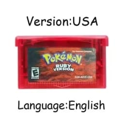 New pokémo Game Card GBA USA/ITA/NOE/FRA/EUR/ESP Video Game Cartridge Series Emerald FireRed LeafGreen Ruby Sapphire for GBA/SP