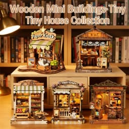 NEW DIY Wooden Japanese Mini Shop Cottage Casa Miniature Model Kits With Furniture Dollhouse for Friends Birthday Gifts