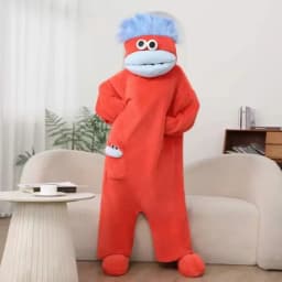 Cartoon Big Mouth Monster Cute Funny Onesie Pajamas Thickened Coral Fleece Homewear For Couples Men Women Autumn Winter Pajamas