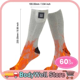 Electric Heated Socks (No Battery) 3 Level Temperature Winter Warm Thermal Socks Cold-Proof Washable for Cycling Camping Skating
