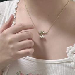 Simple Fashion Pink Zircon Cherry Blossom Pendant Necklace For Women Butterfly Love Collarbone Chain Wedding Jewelry Gifts