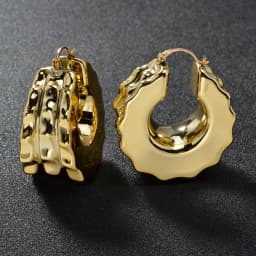 ZEADear Hoop Earrings Girl's Gift Gold Plated Jewelry Sets Italian Ornaments Fashion Luxury Women Party Daily Wear African