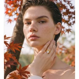 Yhpup Stainless Steel Layered Zircon Teardrop Cast Ring High Quality Shiny Aesthetic Premium Jewelry Accessories