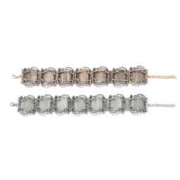 Fashion Retro Luxury Shiny Metal Mesh Spliced Choker Necklace for Party