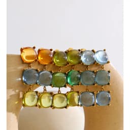 Yhpup Colorful Acrylic Resin Square Chain Necklace Bracelet Earrings Set PVD Plated Stainless Steel Fashion Y2K Jewelry