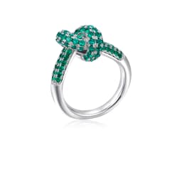 Creative Inlaid Multicolored Zircon Knot Rings Women Waterproof Stainless Steel Geometric Wed Ring Designer Jewelry Accessories