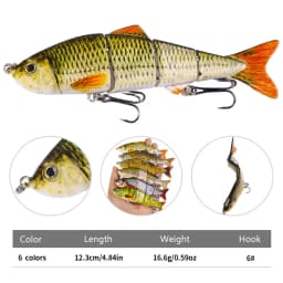 12cm 16g swimbait bass fishing Fishing Lures Jointed Crankbaits Swimbait Sinking Wobblers For Pike Trout Bass Trolling