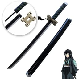 Demon Slayer Katana Sword Original Assembled Anime Cosplay Props Orange Kyoujurou Tanjirou Tokitou Muichirou Swords 72cm