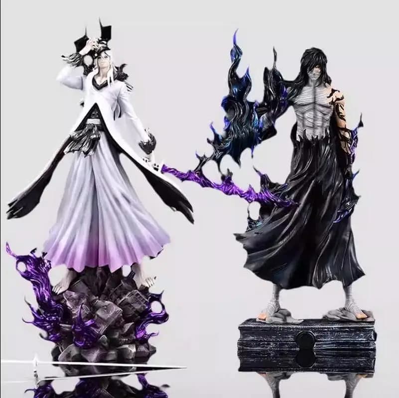 31-33cm Bleach Ichigo Figure Hollow White Horned & Mugetsu Form Pvc Anime Peripheral Desktop Decor Collectible Statue Fan Gift