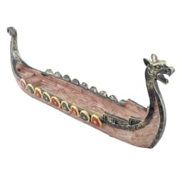 Vintage Viking Ship Resin Sculpture Craft, Exquisite Home Decor Ornament, Resin Viking Ship Aroma Diffuser
