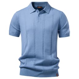 AIOPESON Men's Stripe Golf Polo Shirt Old Money Cool Silk Fabric Short Sleeve Icy Touch Breathable Casual Summer Top