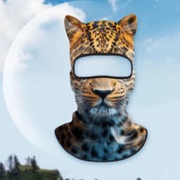 3D Animal Balaclava Cute Animal Print Balaclava with Ears Ski Snowboard Mask Soft Full Face Hood Mask for Music Festivals Raves