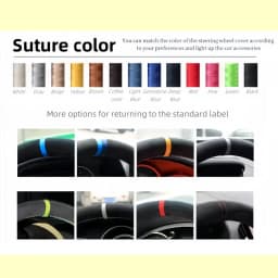 Car Steering Wheel Cover Suede Leather For VolksWagen VW Passat B8 2019-2022 Golf 8 2020-2022 Steering Wheel Braiding Cover