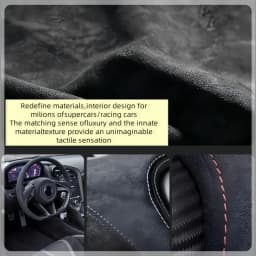 Car Steering Wheel Cover Suede Leather For VolksWagen VW Passat B8 2019-2022 Golf 8 2020-2022 Steering Wheel Braiding Cover