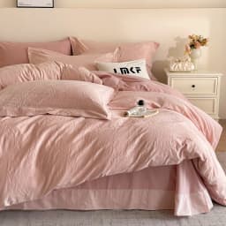 Svetanya Relief Heavy‑Weave 3D Jacquard 100% Cotton Bedding Sets 4pcs Bed Linens Duvet Cover Set Underwear