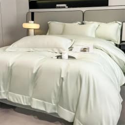 Premium Quality Duvet Cover Set 1000TC Egyptian Cotton Solid Plain Double Twin 4pcs Bedding set 1Flat/Fitted Sheet 2Pillow shams