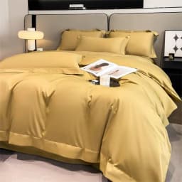 Premium Quality Duvet Cover Set 1000TC Egyptian Cotton Solid Plain Double Twin 4pcs Bedding set 1Flat/Fitted Sheet 2Pillow shams