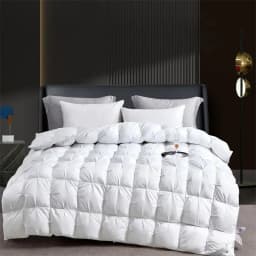 High Grade 100% White Goose Down Quilt Winter Warm Feather Duvet Queen King Cozy Lightweight 3D Bread Autumn Wamth Comforter
