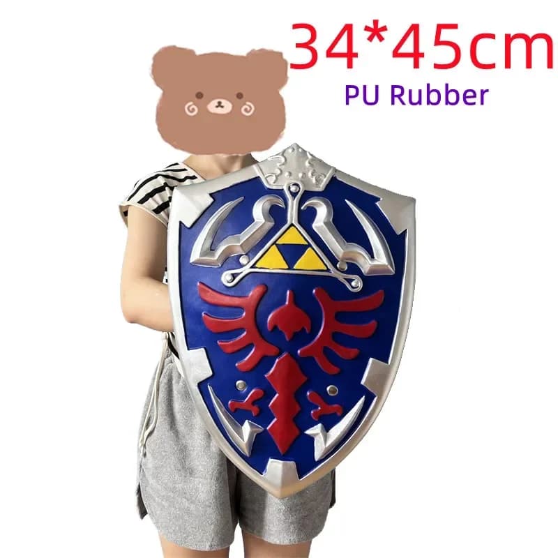 Game Sky Shield 1:1 Skyward Link Shield Weapon Halloween Cosplay Gift Role Play Gift PU Rubber Toys Prop