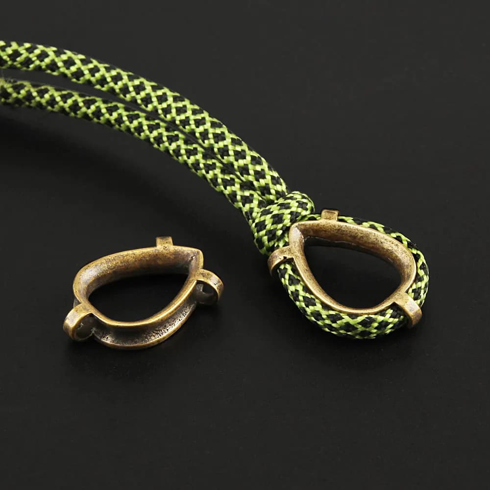 Paracord Accessories Ring Brass Beads Keychain Copper Keychains Rope DIY
