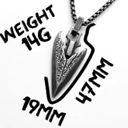 Retro Viking Arrow Texture Men Necklaces Stainless Steel Pendant Chain Women Punk Fashion Jewelry New Accessories Gift Wholesale
