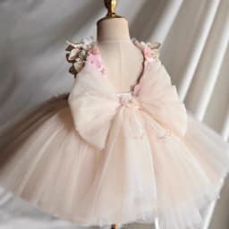 Custom Pink Floral Butterfly Tulle Flower Girl Dress First Christmas Dress Wedding Party Gown for Girls فساتين اطفال