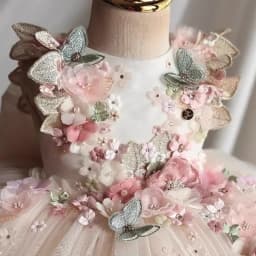 Custom Pink Floral Butterfly Tulle Flower Girl Dress First Christmas Dress Wedding Party Gown for Girls فساتين اطفال