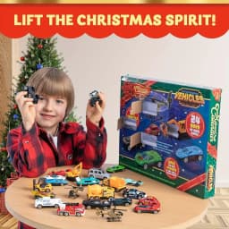 2026 Christmas Vehicles Toys Advent Calendar 24 Days Countdown Calendar Diecast Cars Set Christmas Vehicles Toys for Boys Kids, Classroom Prizes Xmas Gift, Xmas Party Favor Gifts, Advent Calendar Kids