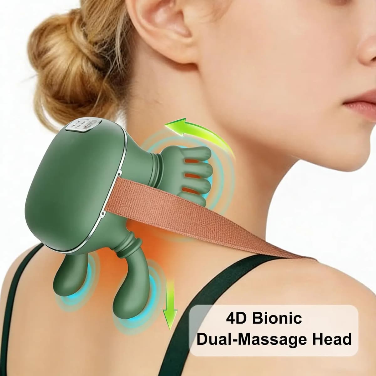 Wireless Neck Cervical Trapezius Kneading Massage Shawl 4D Bionic Finger Neck Shoulder Massager Brushless Motor Neck Masajeador