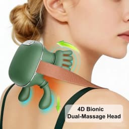 Wireless Neck Cervical Trapezius Kneading Massage Shawl 4D Bionic Finger Neck Shoulder Massager Brushless Motor Neck Masajeador