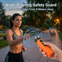 Handheld Portable Ultrasonic Dog Repellent One-Button Multi-Mode Barking Deterrent Outdoor Dog Training Device