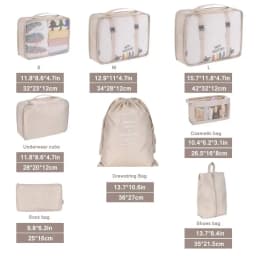 6/8Pcs Set Travel Bag Organizer Clothes Luggage Travel Organizer Blanket Shoes Organizers Bag Suitcase Pouch Packing Cubes