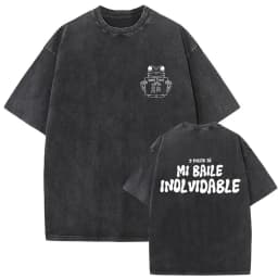 Rapper Bad Bunny Washed Vintage T-shirt Debi Tirar Mas Fotos DTMF World Tour 2026 T Shirts Men Women Fashion Hip Hop T-shirts