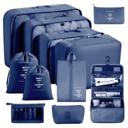 Travel Storage Bags Set 7/8/9/10-Piece Digital Toiletries Organizer Suitcase Packing Cubes for Clothes Shoes Clothes Tidy Pouch