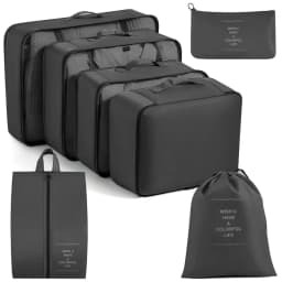 Travel Storage Bags Set 7/8/9/10-Piece Digital Toiletries Organizer Suitcase Packing Cubes for Clothes Shoes Clothes Tidy Pouch