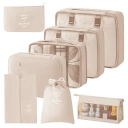 Travel Storage Bags Set 7/8/9/10-Piece Digital Toiletries Organizer Suitcase Packing Cubes for Clothes Shoes Clothes Tidy Pouch