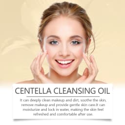 Centella Facial Care Combo Gentle Soothing Makeup Remover Oil Centella Cleanser Centella Serum Set for Sensitive Skin Daily Care