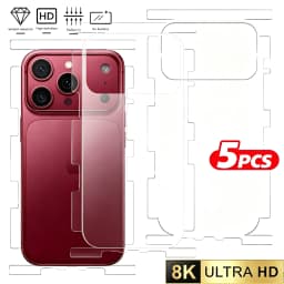 18PM Back+Frame Hydrogel Film For iPhone 18Pro 17Pro Max 17Air Full Protection Border Side Back Protector Soft Films Not Glass