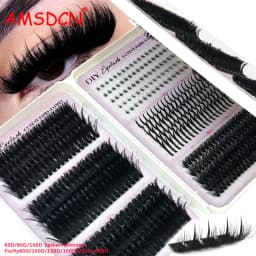 Large Capacity Eyelash Book 5D Fluffy 60D-300D Eyelash Bundle Mange Eyelash Nail Effect Fairy Anime Eyelashes Multiple Mixed Sty
