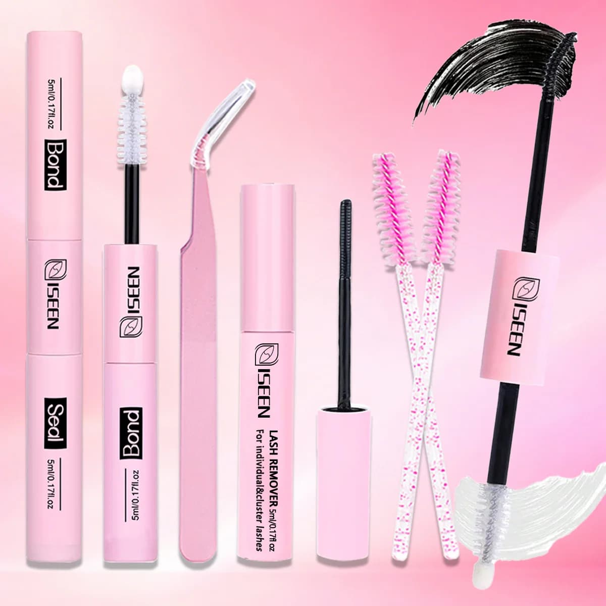 Lash Cluster Glue Lash Bond and Seal 2 in 1 for Eyelash Clusters Waterproof Home Use Strong Hold Long Lasting