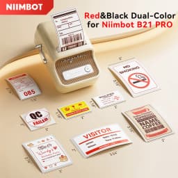 Niimbot Red & Black Dual Color Thermal Label Paper for B21 Pro Printer 300dpi Photo Paper With Adhesive Backing Card Stickers