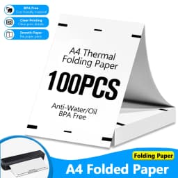 20/100/200 Sheets A4 Thermal Paper 210mm Folded Paper For A4 Portable Thermal Printer Multipurpose Printing Paper For Photo PDF