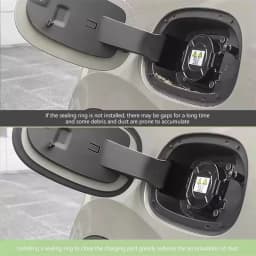 SEAMETAL Car Fuel Cap Seal Strip Waterproof Dust-Protection Gas Cap Rubber Sealing Gap Filler Self Adhesive Weather Stripping