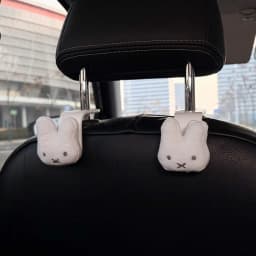 2PCS Miffy Rabbit Cartoon Cute Car Hook Ins Multi functional Backrest Car Storage Decoration
