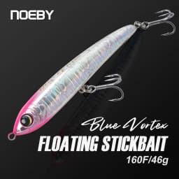 Noeby Blue Vortex Floating Stickbait Fishing Lure 160mm 46g Artificial Hard Bait for GT Tuna Kingfish Saltwater Fishing Lure