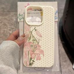 Cute Polka Dot Lily Floral Pattern Phone Case For iPhone 18 17 Pro Max Cases iPhone 16 15 Plus 14 13 12 11 XS X XR Air 17E Cover