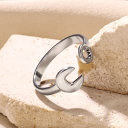 Stainless Steel Knot Rings For Women Girls Gold Color Star Finger Ring Vintage Simply Jewelry Gift Anillos Bague Femme