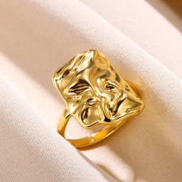 Stainless Steel Knot Rings For Women Girls Gold Color Star Finger Ring Vintage Simply Jewelry Gift Anillos Bague Femme