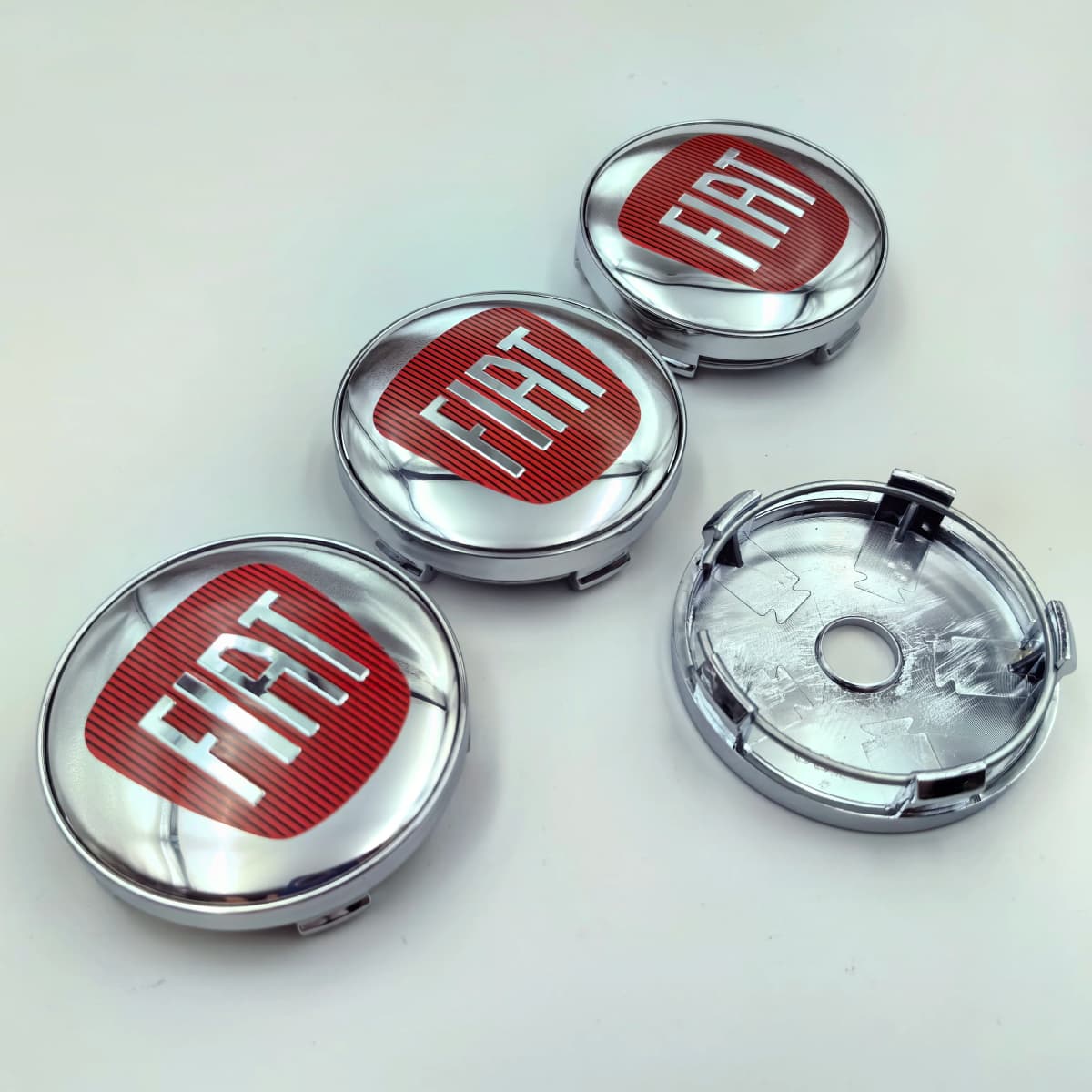 4pcs 60mm fiat logo Car Wheel Center Cap Hub Covers Badge Styling Accessories Silver Or Black Compatible with FIAT